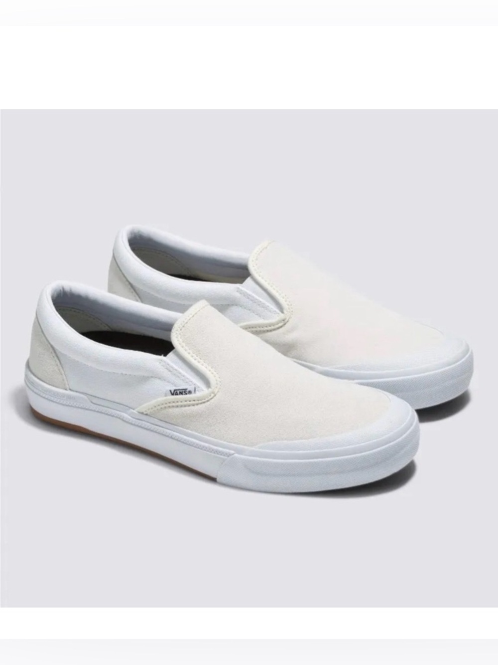 Vans Unisex Classic Suede Slip On Pink Off White Sneakers Sz W 9.5 M 8 NWT